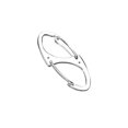 thumbnail image 3 of Greeniant 5 uds., 8 formas, Mini mosquetón de Metal portátil, anillo a presión, hebilla de liberación EDC, gancho, llavero, hebillas de cuerda, Escalada plata Greeniant OD000389-02, 3 of 6