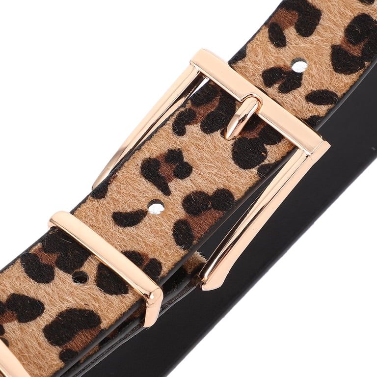 Leopard Print PU Leather Belt Adjustable Waist Belt for Women Amazon.com: PU Leather Leopard Print Belt with Adjustable  main image 4