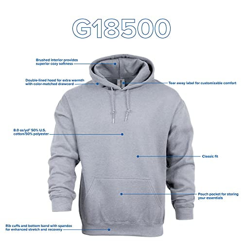 Gildan men's heavy blend fleece hooded sweatshirt g18500 2025