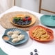 thumbnail image 4 of platos de plástico para salsa de sushi, plato de fruta, plato decorativo para salsa de comida, plato con forma de concha, 4 of 6