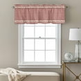 thumbnail image 3 of Country Star Plaid Kitchen Curtain Valances for Windows Farmhouse Short Curtains, Retro Red American Farm Barn Berry Rod Pocket Valance Curtain for Bedroom Cafe Living Room 60"x18", 3 of 8