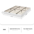 thumbnail image 3 of Gaderth Platform Bed Frame,7.68” Height Wooden Bed Platform,Easy Tool Free Set Up,Sturdy Wooden Support Slats,Floor Standing Design, Easy Assembly, 3 of 6