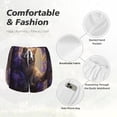 thumbnail image 6 of Picia Purple Flower Lazy Cat Pattern Women's 2 in 1 Athletic Running Shorts High Waisted Workout Casual Gym Sweat Shorts with Comfy Liner Zipper Pockets-X-Large, 6 of 9