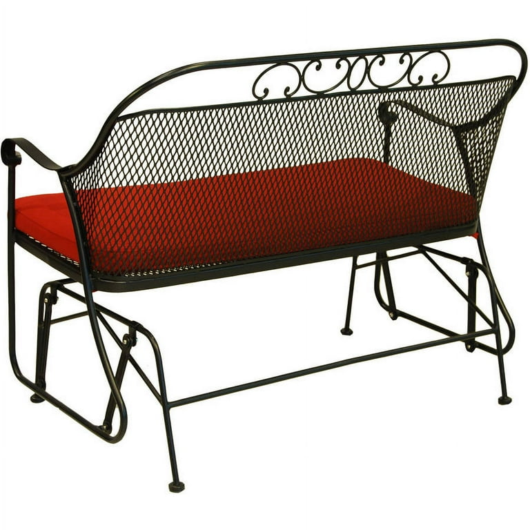 Better Homes Gardens Clayton Court Outdoor Glider Red Walmart