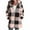 Black, variant on Winter Coats for Women Bmawag Fashion Womens Plaid Warm Faux Coat Jacket Winter Zipper Long Sleeve Outerwear Gifts for Women on Clearance S-2XL