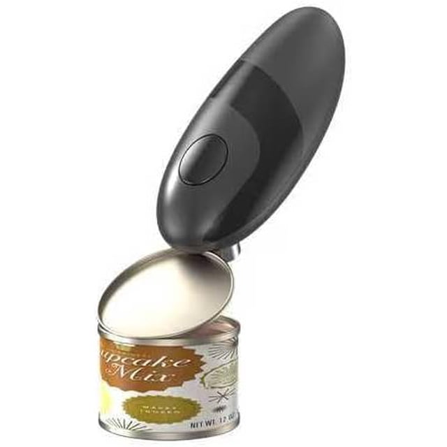 Auto Electric Can Opener: Open Your Cans with A Simple Press of Button - Automatic, Hands Free, Smooth Edge, Food-Safe, Battery Operated, Black