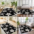 thumbnail image 4 of Large Area Rugs 8'x10', Black Starfish Coastal Carpet Runner Indoor Outdoor Rugs Home Decor Aesthetic, Nautical Summer Ocean Abstract Art Non Slip Mats Washable Accent Rug for Living Room Bedroom, 4 of 8