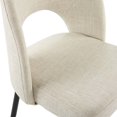 Modway Rouse Upholstered Fabric Dining Side Chair in Black Beige