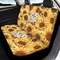 thumbnail image 4 of Pzuqiu Cat Sunflowers Car Seat Covers 3 Pack, Front and Back Seat Protector Polyester Air Breath in Summer Breathable for most Cars Sedans SUV, 4 of 10