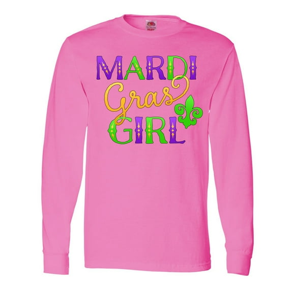 Inktastic Mardi Gras Girl Long Sleeve T-Shirt