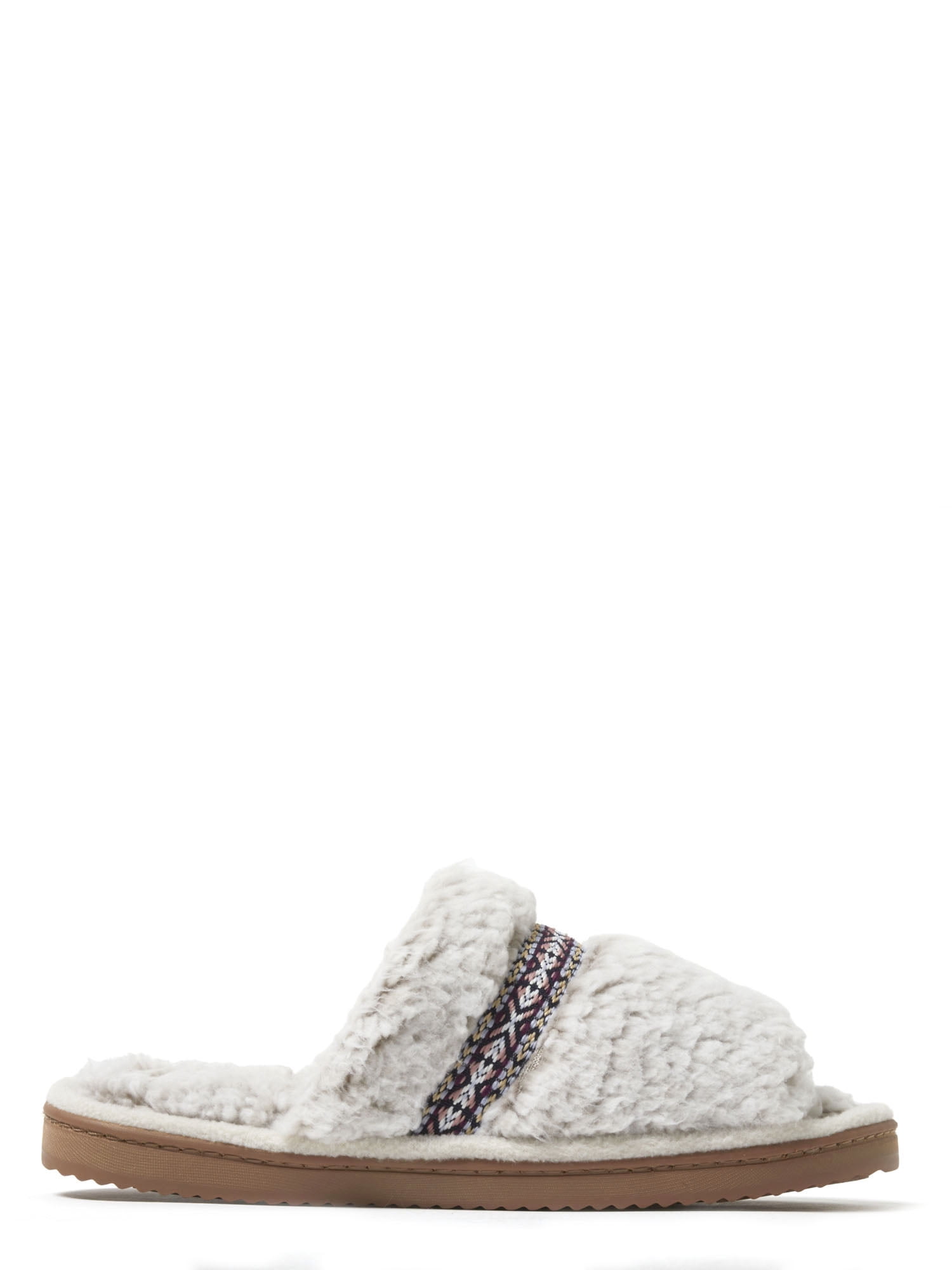 Dearfoams Cozy Comfort Women's Tipped Teddy Slide Slippers