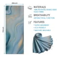 thumbnail image 2 of Blue Marble Gold Wave Pattern Hot Yoga Mat Towel Non Slip for Hot Yoga - Quick-Drying Yoga Mat Cover with 4 Corner Pockets with Travel Bag - Hot Yoga Towel Non Slip 74"x26", 2 of 6