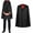 Black Headless Man Coat, variant on PMU Halloween Cape, Cloak, Black Vinyl Costume Accessory