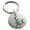 Silver, variant on Stainless Steel Letter L Initial Floral Monogram Engraved Small Medallion Circle Charm Keychain Keyring