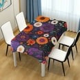 thumbnail image 3 of Yayeee Tablecloths for Rectangular Tables 54 x 54 inch Party Table Cover, Purple Flowers, 3 of 6