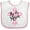 White and Pink, variant on Inktastic He is Risen Pink Plaid Cross Boys or Girls Baby Bib
