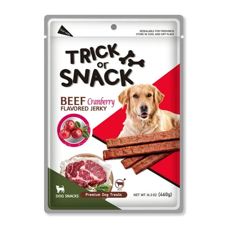 UPC: 0850019481679 | Trick or Snack Dog Treats – 1lb Of Delicious Soft Tender Nutritious Healthy Beef Chicken Salmon Chews Jerky Snacks 12 Flavors