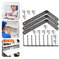 thumbnail image 2 of 10 Pcs Supports d'Étagère en Forme de L, Équerres d'Angle Robustes à 90 Degrés (Vis Incluses), 2 of 8