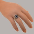 thumbnail image 6 of LBG British Made Solid 9k Rose Gold Natural Sapphire Womens Anniversary Ring - 33 size options - Size 10.25, 6 of 7