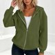 thumbnail image 4 of Neewe Hoodies Shirts for Women Early Fall Long Sleeve Tops Plain Outfits Tops Fashion Full Zip Tees 2025, 4 of 7