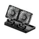 thumbnail image 5 of Ventilador de refrigeración para coche, circulador de aire, multiusos, ligero, flexible, portátil y resistente. cabezas dobles negras, 5 of 8