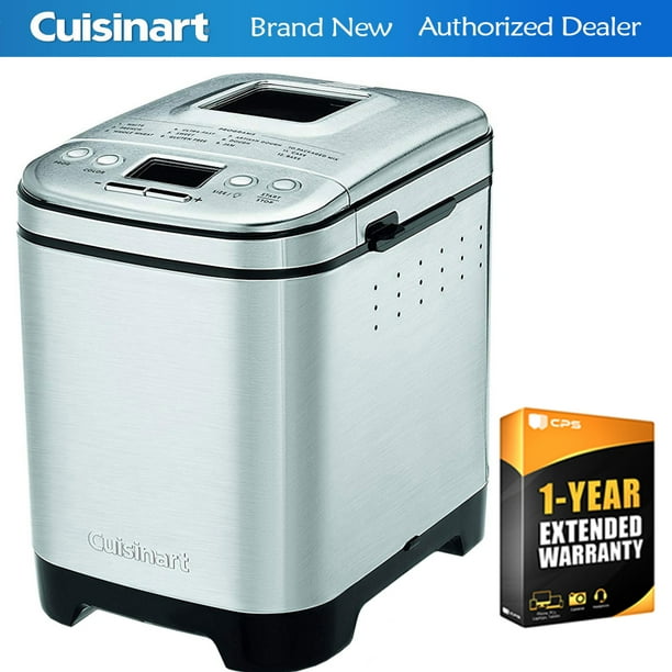 Cuisinart CBK110 Compact Automatic Bread Maker, Silver + 1 Year