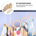 thumbnail image 4 of 60Pcs Creative DIY Wooden Rings Handbag Buckle Rings Curtain Connector Rings, 4 of 9