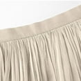 thumbnail image 3 of Lovskoo Women's Summer High Waist Pleated Chiffon Skirt Swing A Line Maxi Skirt Comfortable Plus Size Elastic Waist Skirt Beige, 3 of 5