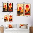 thumbnail image 4 of Designart "Bold Red Sunset II" Art Mural Coucher de Soleil Côtier Ensemble de 2 - Ensemble de Toiles de Plage Rouges pour Décoration de Salon, 4 of 6