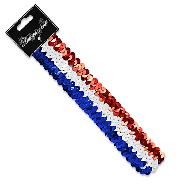 Expo Int'l 3 Row 1 1/4" Metallic Stretch Sequin Headband