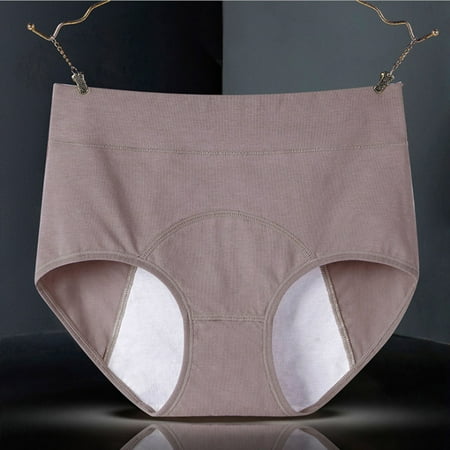 New Release  High Waist Menstrual Panties  Leakproof  Cotton  Comfort Fit  for Women  Daily Use  Odorless  Soft  Discreet  Sanitary Protection  Women Plus Size Clothing | Coffee 4XL  Sopatenor