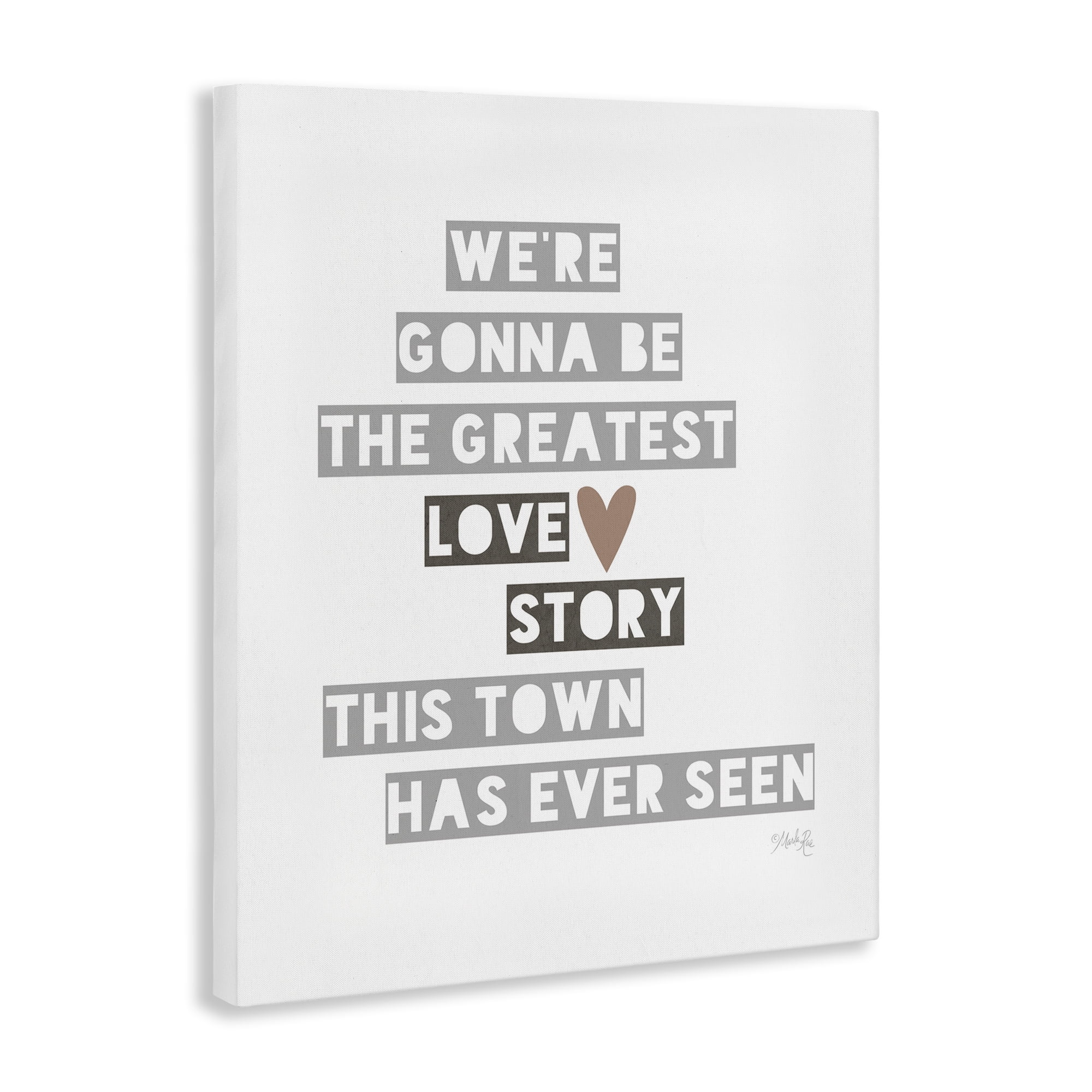 Stupell Industries Greatest Love Story Typography Painting Gallery Wrapped Canvas Art Print Wall Art, 24 x 30