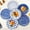 6 pieces, blue, variant on 6-Piece Ceramic Dinner Plate Set - Scratch Resistant - Microwave/Dishwasher Safe - For Steak, Pasta, Pizza - Perfect Holiday Gift Set