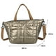 thumbnail image 4 of Bolso Bandolera Bolso bandolera de nailon para mujer, diseño con espacio, bandolera acolchada, de color liso, 4 of 6