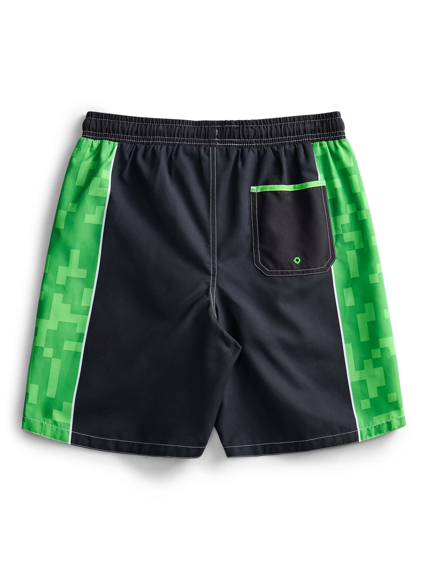 Minecraft Boys Creepers Swim Trunks with UPF 50, Sizes 4-16