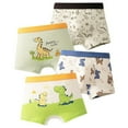 thumbnail image 3 of Boys' Boxer Briefs Cartoon Dinosaur Car Boys Briefs For Kids Comfortable Breathable Soft Elastic Waistband Boyshorts Underwear, 4 Pack, 4-14 Years, 3 of 3