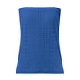 thumbnail image 4 of XuJwPNcy Women's Tube Tops Summer Casual Strapless Eyelet Bandeau Tank off the Shoulder Tunic Shirts Sleeveless Tube Tops, 4 of 5
