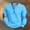 Blue, variant on Hanes Mens Corduroy Shirt Lapel Collar Button Up Pullover Mock Neck Long Sleeve Sweaters Polo Sweatshirts with Elbow Patches-Black S