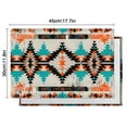 thumbnail image 6 of Earthy Bohemian Flax Table Mats Set of 4, 12x18 Inch Washable Tribal Style, Rustic Vintage Decor for Nordic Style Farmhouse Kitchen and Dining Room, 6 of 6