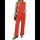 thumbnail image 3 of Conjuntos de 2 Piezas para Mujer, Chaleco, Cuello Redondo, Sin Mangas, Conjuntos Casuales, Pantalones de Pierna , Trajes. Color Naranja M, 3 of 8