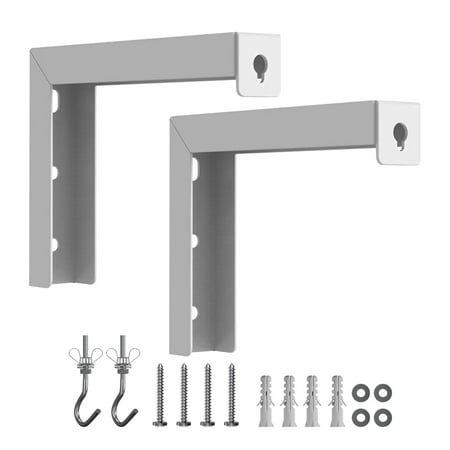 

1pair Wall Mounted L Bracket Projector Screen Home With Hook Metal Fall Off