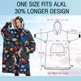 thumbnail image 4 of Oversized Wearable Blanket Hoodie,Bernese Mountain and Flower Sherpa Blanket Hoodie with Super Pockets,Super Warm Fuzzy Pullover for Women & Men, 4 of 6