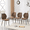 Four Brown Chairs-Style3, variant on Hi loPres Set of 4 Brown PU Leather Dining Chairs, Modern Kitchen Side Furniture with Black Metal Legs and Adjustable feet for Dining Room and Office