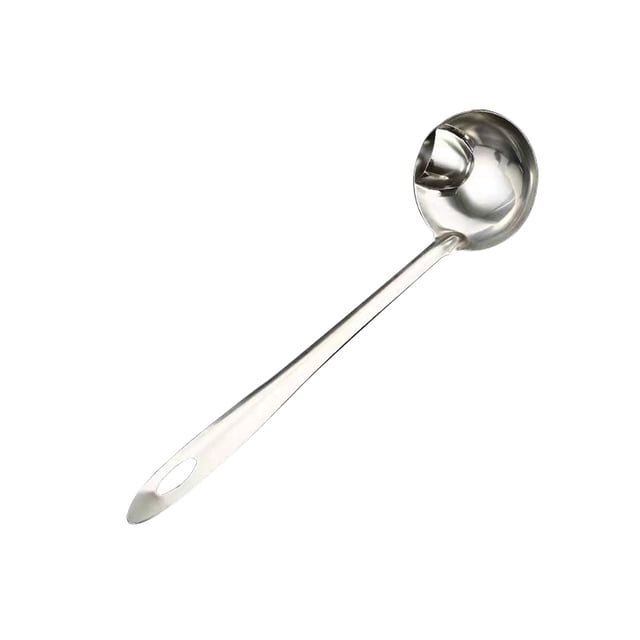 Soup Spoon Stainless Steel Oil Separator Spoon 1 Count Soup Grease Filter Spoon with Drain Holes Rkxzt