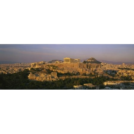 - High angle view of buildings in a city Acropolis Athens Greece Poster Print