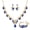 GOLD BLUE, variant on Women's Jewelry Set: Rhinestone Wedding Necklace, Earrings, and Bracelet Set; Prom Dress Jewelry