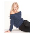thumbnail image 2 of Bella Canvas Sponge Fleece Wide Neck Sweatshirt 7501, M, Grey Triblend, 2 of 2