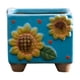 thumbnail image 1 of Maceta de cerámica con forma de girasol, decorativa, creativa, pequeña Azul, 1 of 9