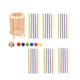 thumbnail image 1 of Juguete de palo para tirar para niños, juguete de educación temprana, juego de mesa interactivo para niños Hexágono, 1 of 9
