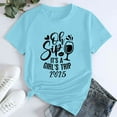 thumbnail image 4 of Alitao T Shirts for Women Cotton Tshirts Tshirts Shirts Women Vacation Tops Girls Trip in Progress Shirts Letter Printed Graphic Short Sleeve Tee Funny Tshirts Summer Tops Z1-Light Blue 3XL, 4 of 5